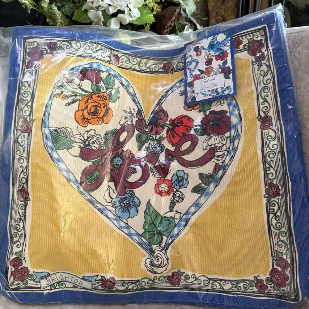 Brighton Blue and Cream Floral Tote